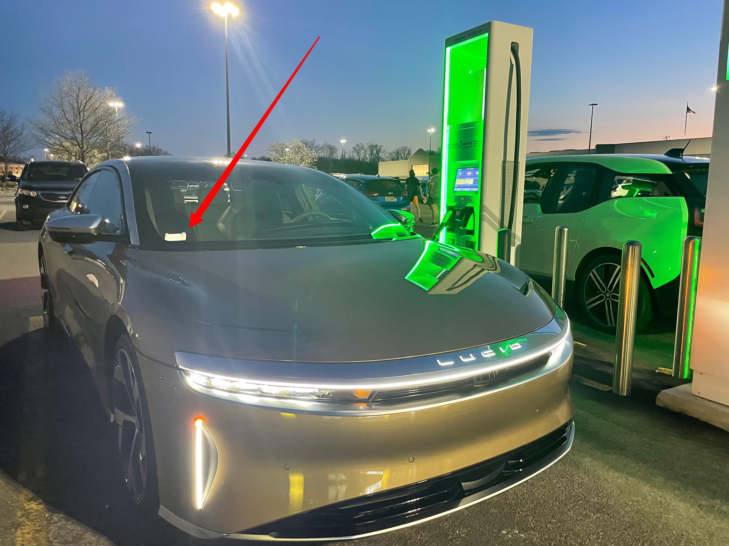Lucid Air with E-Z Pass – Where To Position Transponder Tags