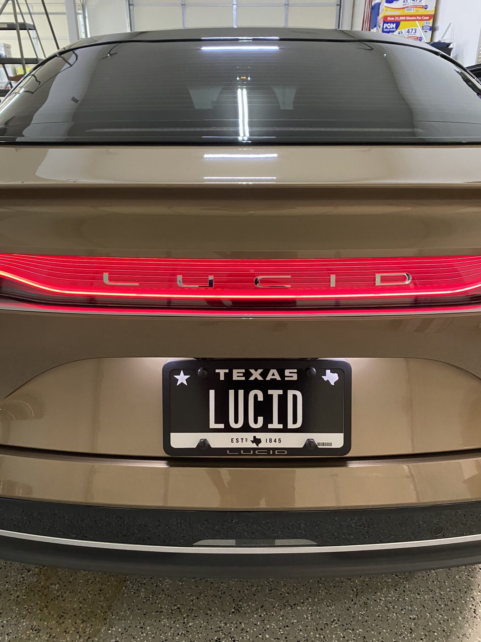 Lucid License Plate On Lucid Air Dream Edition In Texas Lucid Insider 