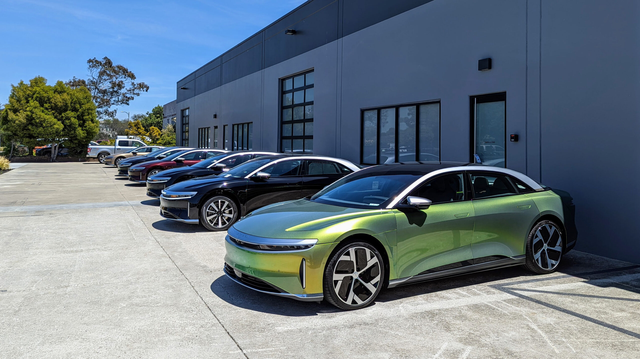 Lucid Air In Lime Green