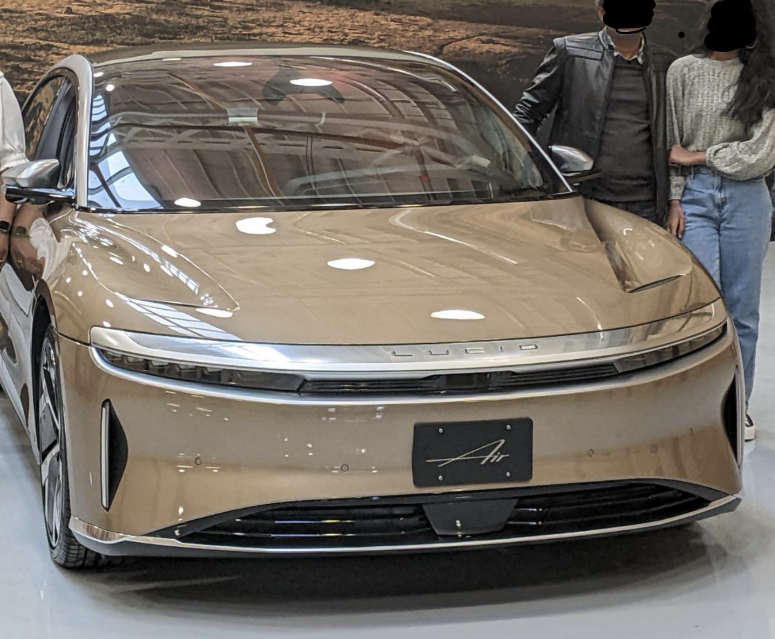 Photos Of The Lucid Air With Front License Plate Attached