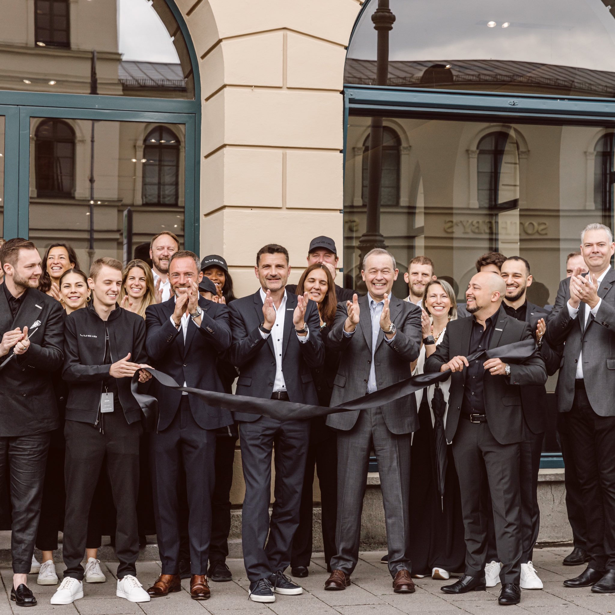 Peter Rawlinson Cuts The Ribbon At The First Lucid Studio In Europe