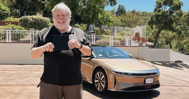 Steve Wozniak, Apple Co-Founder, Gets His Lucid Air Dream Edition