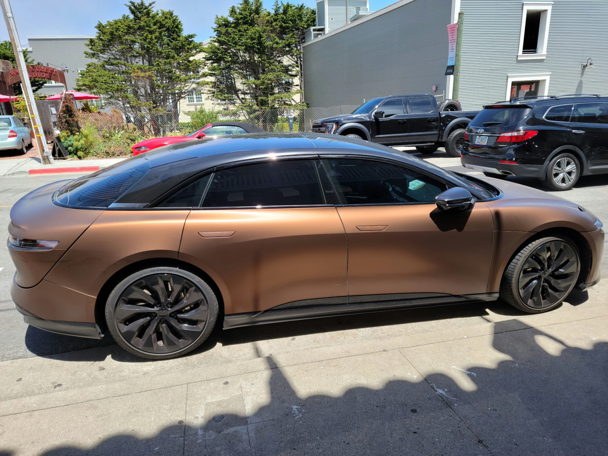 Brown Wrapped Lucid Air